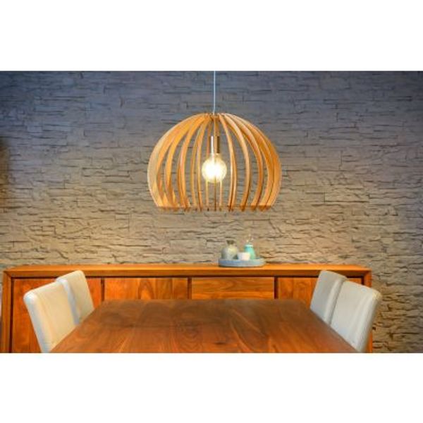 Lucide BOUNDE - Hanglamp - Ø 50 cm - 1xE27 - Hout