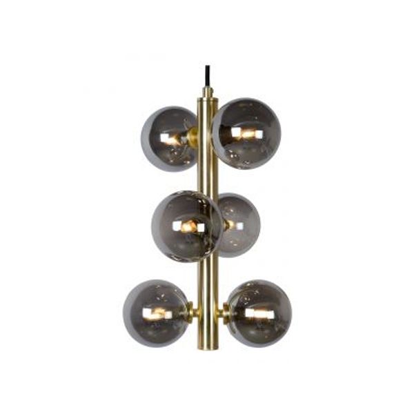 Lucide TYCHO - Hanglamp - Ø 25,5 cm - 6xG9 - Mat Goud / Messing