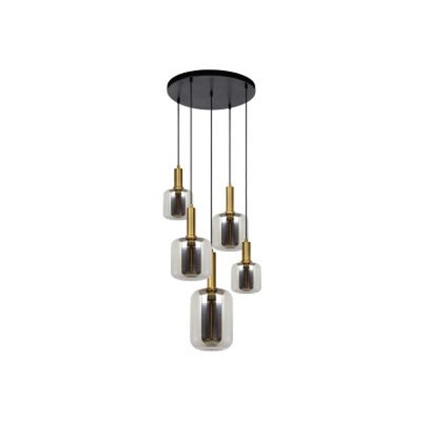 Lucide JOANET - Hanglamp - Ø 71 cm - 5xE27 - Fumé