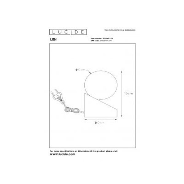 Lucide LEN - Tafellamp - Ø 10 cm - 1xG9 - Grijs