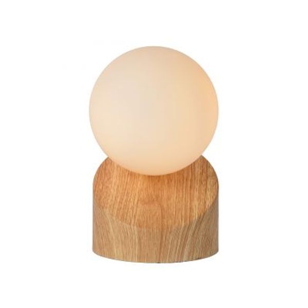 Lucide LEN - Tafellamp - Ø 10 cm - 1xG9 - Licht hout