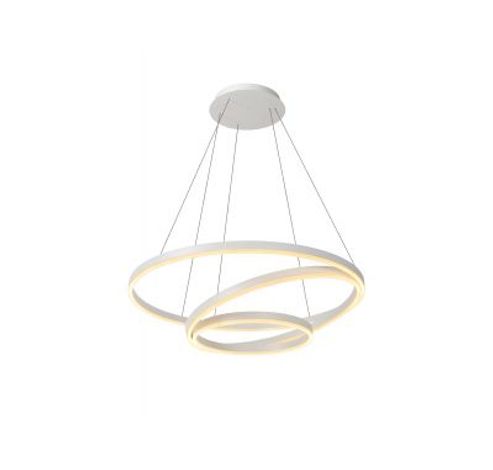 TRINITI - Hanglamp - Ø 80 cm - LED Dimb. - 3000K - Wit  Lucide