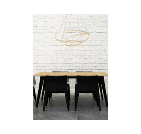 TRINITI - Hanglamp - Ø 80 cm - LED Dimb. - 3000K - Wit  Lucide