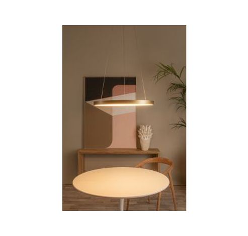 VIDAL - Hanglamp - Ø 58 cm - LED Dimb. - 1x48W 2700K - Mat Goud / Messing  Lucide