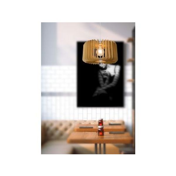 Lucide ETTA - Hanglamp - Ø 39 cm - 1xE27 - Licht hout