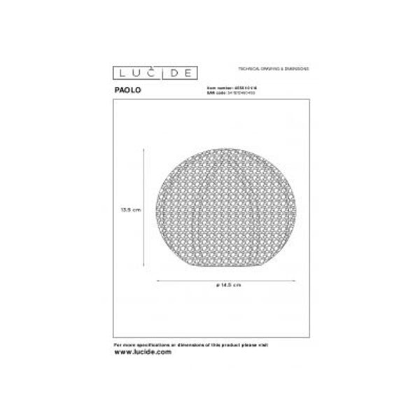 Lucide PAOLO - Tafellamp - Ø 14,5 cm - 1xG9 - Zilver