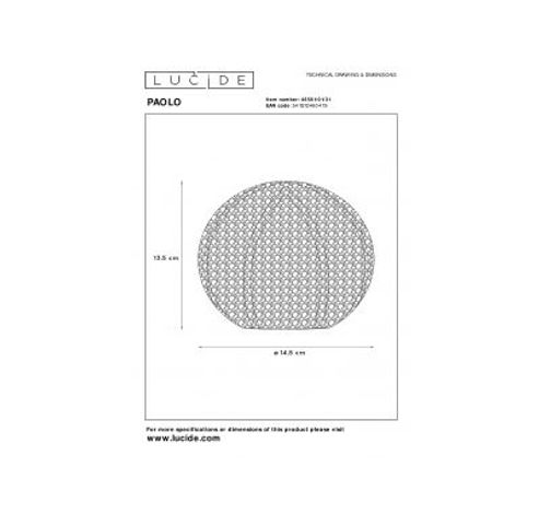 PAOLO - Tafellamp - Ø 14,5 cm - 1xG9 - Wit  Lucide