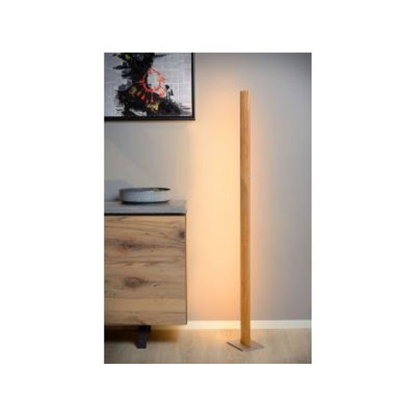 Lucide SYTZE - Vloerlamp - LED Dimb. - 1x30W 3000K - Licht hout