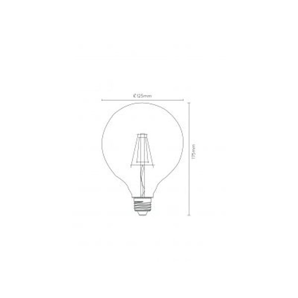 Lucide G125 - Filament lamp - Ø 12,5 cm - LED Dimb. - E27 - 1x5W 2700K - Transparant