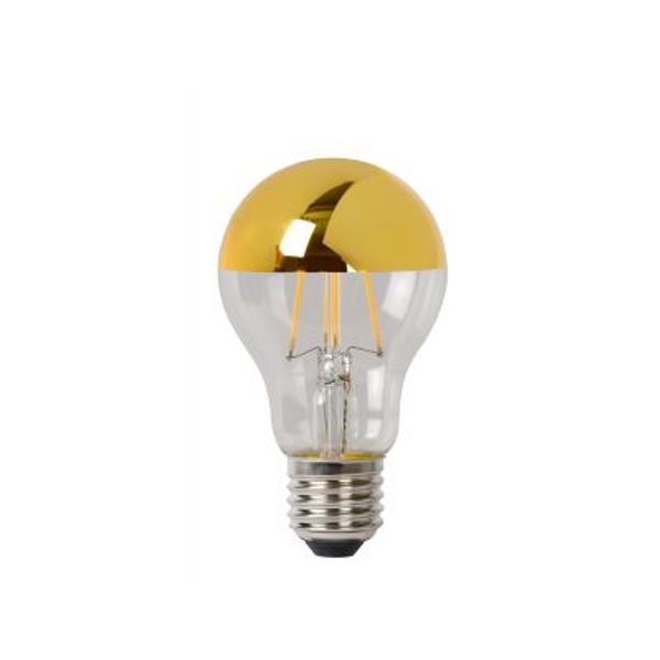 Lucide A60 SPIEGEL - Filament lamp - Ø 6 cm - LED Dimb. - E27 - 1x5W 2700K - Goud