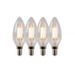 Lucide C35 - Filament lamp - Ø 3,5 cm - LED Dimb. - E14 - 4x4W 2700K - Transparant - Set van 4