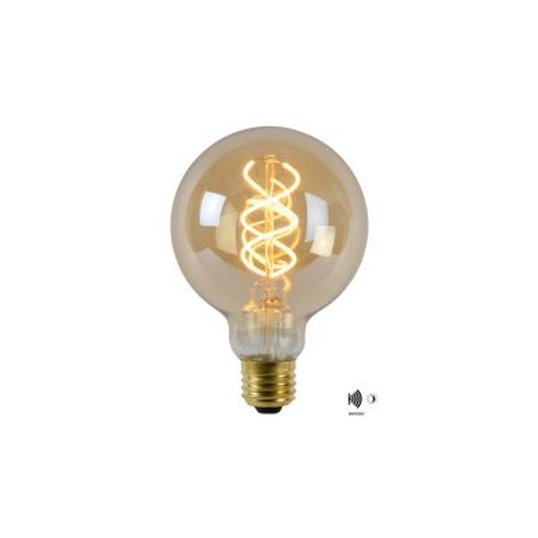 Lucide G95 TWILIGHT SENSOR - Filament lamp Buiten - Ø 9,5 cm - LED - E27 - 1x4W 2200K - Amber