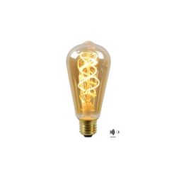 Lucide ST64 TWILIGHT SENSOR - Filament lamp Buiten - Ø 6,4 cm - LED - E27 - 1x4W 2200K - Amber