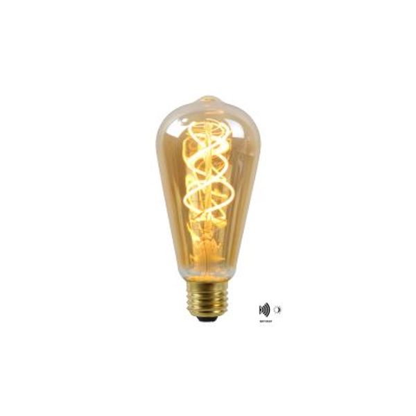 Lucide ST64 TWILIGHT SENSOR - Filament lamp Buiten - Ø 6,4 cm - LED - E27 - 1x4W 2200K - Amber