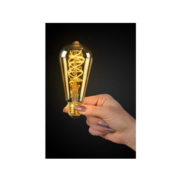 Lucide ST64 TWILIGHT SENSOR - Filament lamp Buiten - Ø 6,4 cm - LED - E27 - 1x4W 2200K - Amber