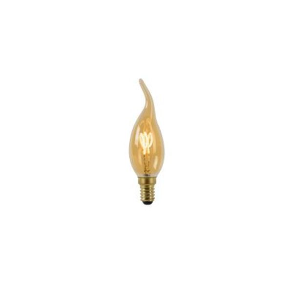 Lucide CT35 - Filament lamp - Ø 3,5 cm - LED Dimb. - E14 - 1x3W 2200K - Amber