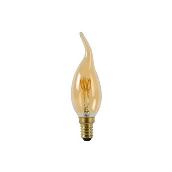 Lucide CT35 - Filament lamp - Ø 3,5 cm - LED Dimb. - E14 - 1x3W 2200K - Amber