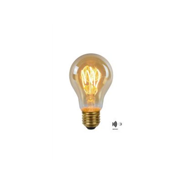 Lucide A60 TWILIGHT SENSOR - Filament lamp Buiten - Ø 6 cm - LED - E27 - 1x4W 2200K - Amber