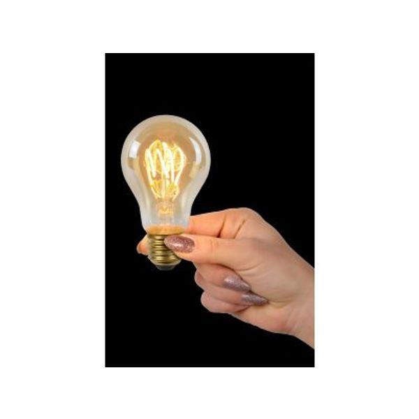 Lucide A60 TWILIGHT SENSOR - Filament lamp Buiten - Ø 6 cm - LED - E27 - 1x4W 2200K - Amber