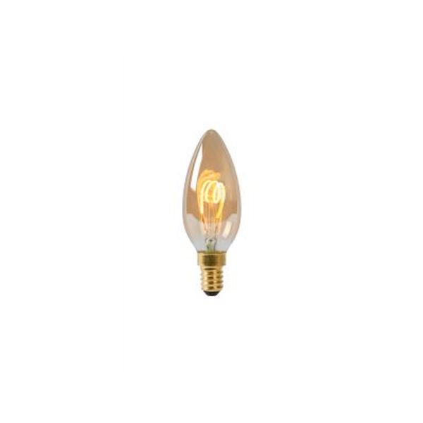 Lucide C35 - Filament lamp - Ø 3,5 cm - LED Dimb. - E14 - 1x3W 2200K - Amber