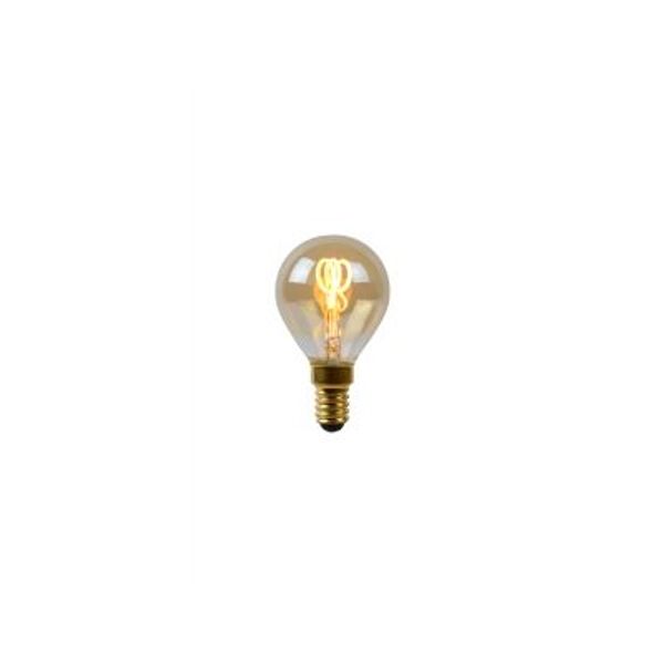 Lucide P45 - Filament lamp - Ø 4,5 cm - LED Dimb. - E14 - 1x3W 2200K - Amber