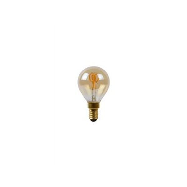 Lucide P45 - Filament lamp - Ø 4,5 cm - LED Dimb. - E14 - 1x3W 2200K - Amber