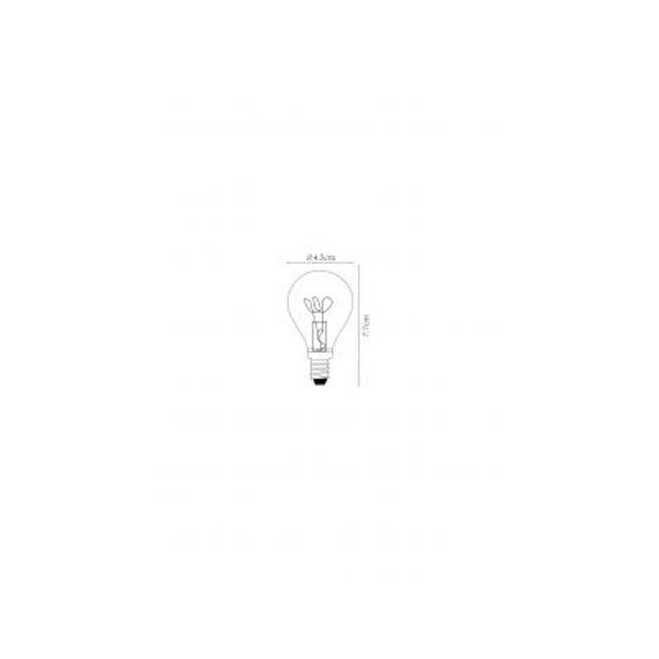 Lucide P45 - Filament lamp - Ø 4,5 cm - LED Dimb. - E14 - 1x3W 2200K - Amber