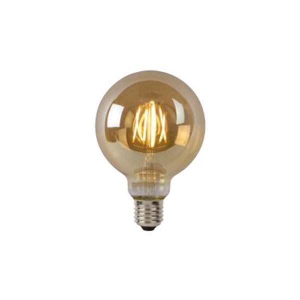 Lucide G95 - Filament lamp - Ø 9,5 cm - LED Dimb. - E27 - 1x5W 2700K - Amber