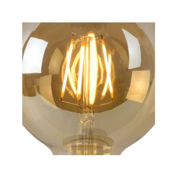 Lucide G95 - Filament lamp - Ø 9,5 cm - LED Dimb. - E27 - 1x5W 2700K - Amber