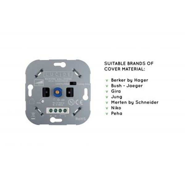 Lucide LED dimmer  Fase aansnijding RL 5-150W /Fase afsnijding RC 5-300W Wit