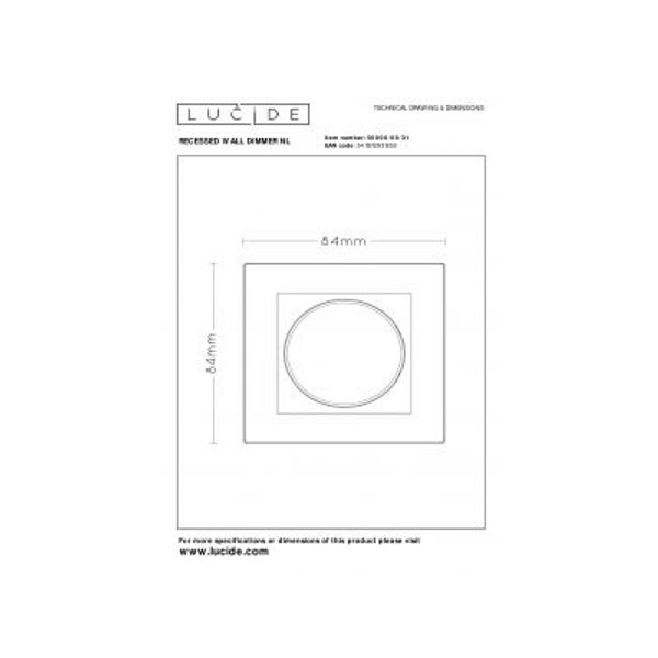 Lucide LED dimmer  Fase aansnijding RL 5-150W /Fase afsnijding RC 5-300W Wit