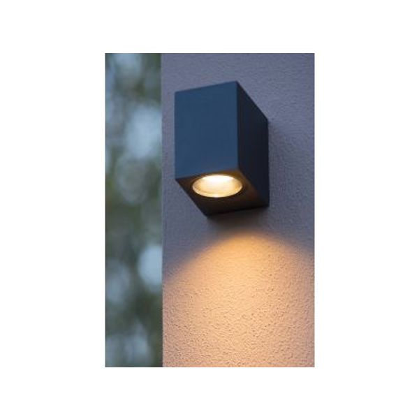 Lucide ZARO - Wandspot Buiten - 1xGU10 - IP44 - Zwart