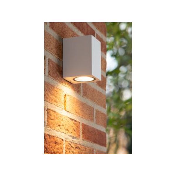 Lucide ZARO - Wandspot Buiten - 1xGU10 - IP44 - Wit