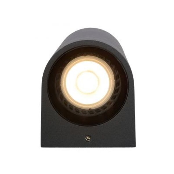 Lucide ZARO - Wandspot Buiten - 1xGU10 - IP44 - Zwart