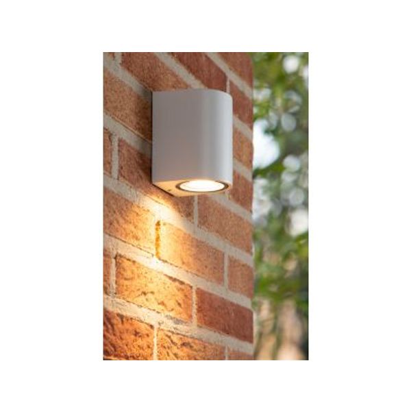 Lucide ZARO - Wandspot Buiten - 1xGU10 - IP44 - Wit