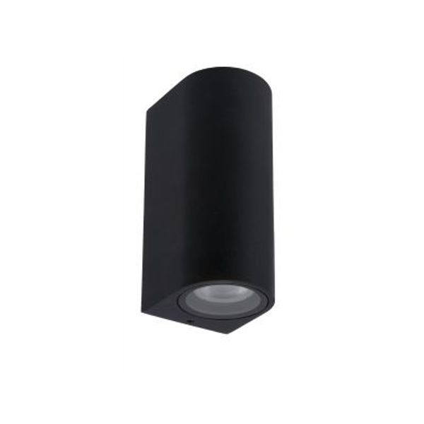 Lucide ZARO - Wandspot Buiten - 2xGU10 - IP44 - Zwart