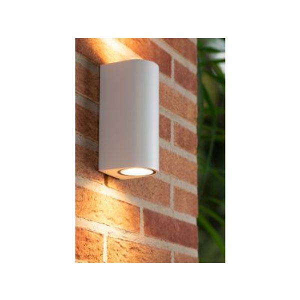 Lucide ZARO - Wandspot Buiten - 2xGU10 - IP44 - Wit