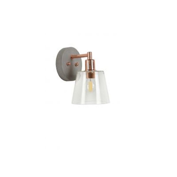 Lucide VITRI - Wandlamp - Ø 13 cm - 1xE14 - Koper