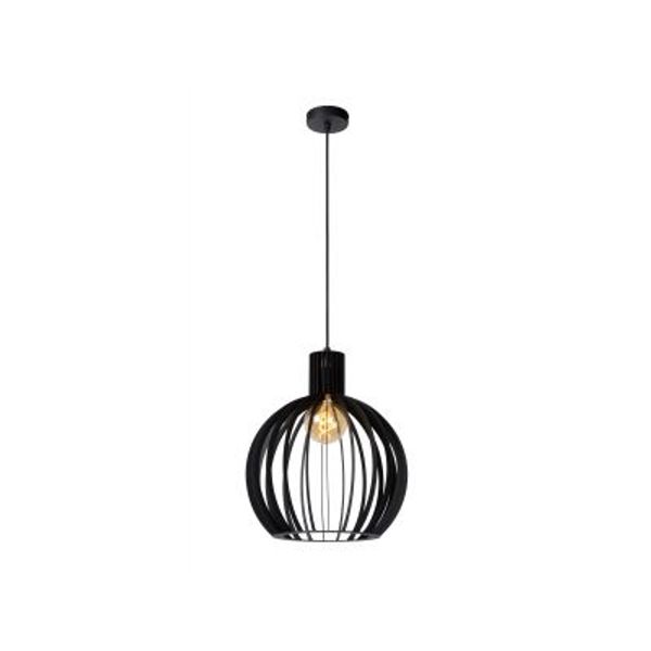 Lucide MIKAELA - Hanglamp - Ø 35 cm - 1xE27 - Zwart