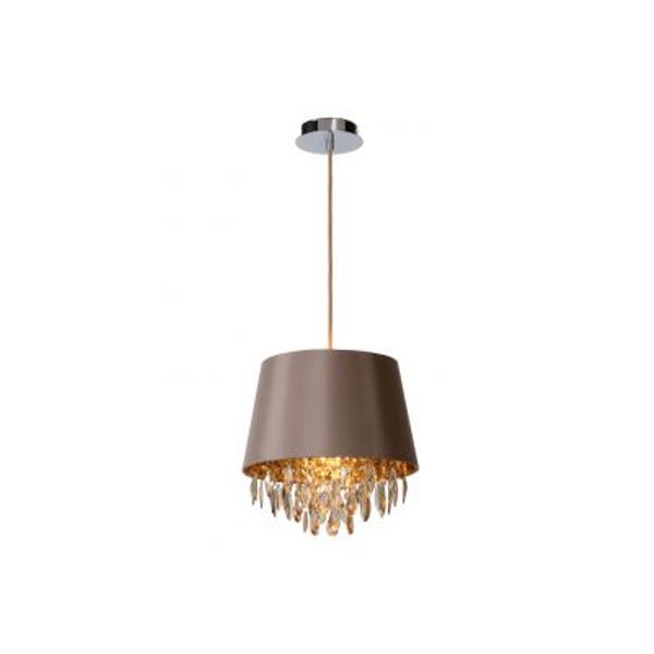 Lucide DOLTI - Hanglamp - Ø 30,5 cm - 1xE27 - Taupe