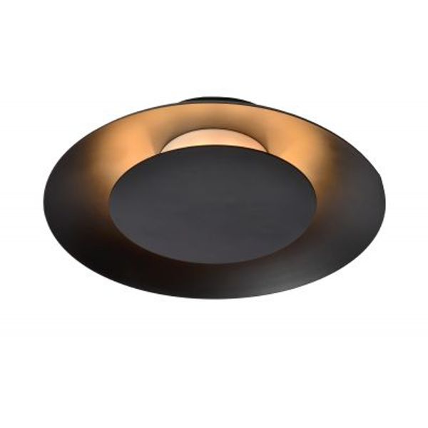 Lucide FOSKAL - Plafonnière - Ø 21,5 cm - LED - 1x6W 2700K - Zwart