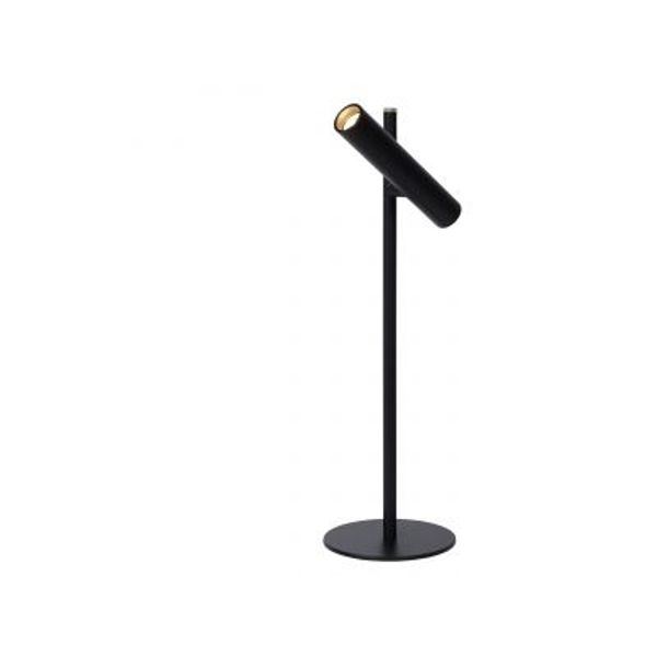 Lucide PHILON - Tafellamp - Ø 13 cm - LED Dimb. - 1x4,5W 3000K - Zwart