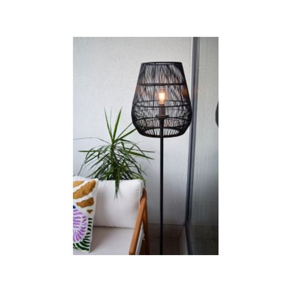 Lucide NERIDA Vloerlamp Buiten-Zwart-Ø35-1xE27-40W-IP44