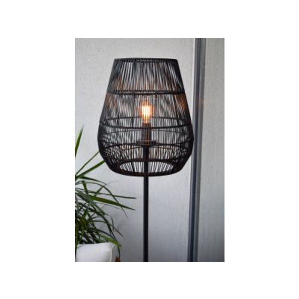 Lucide NERIDA Vloerlamp Buiten-Zwart-Ø35-1xE27-40W-IP44