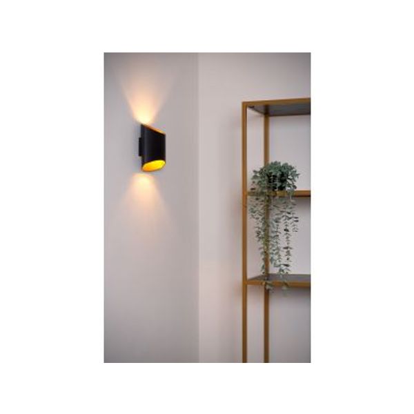 Lucide DILETTA Wandlamp-Zwart-1xG9-40W-Alumin.