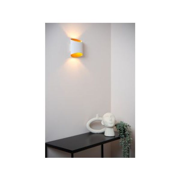 Lucide DILETTA Wandlamp-Wit-1xG9-40W-Alumin.