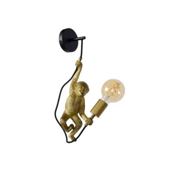 Lucide CHIMP. Wandlamp-Zwart-1xE27-60W-Kunsts.