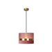 Lucide TUSSE. Hanglamp-Roze-1xE27-60W-Linnen