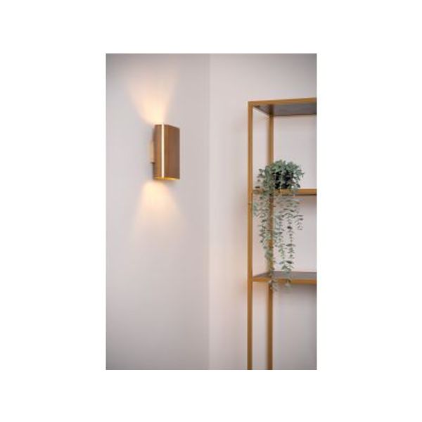 Lucide OVALIS Wandlamp-Mat Go.-2xE14-9W-Metaal