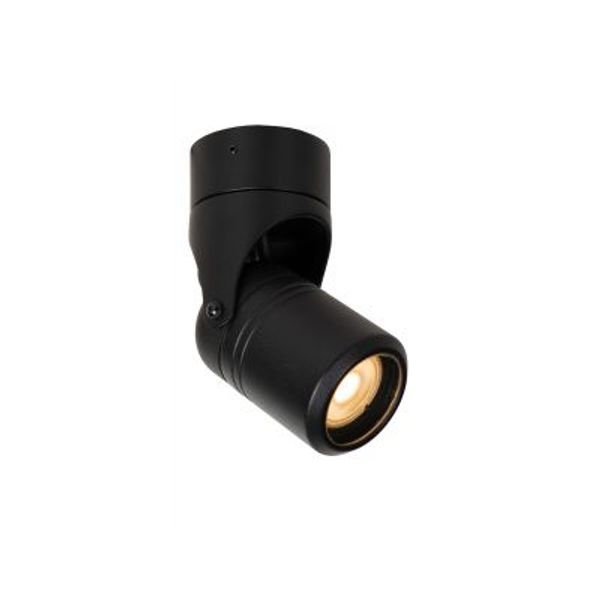 Lucide NIORT Wandspot Buiten-Zwart-1xGU10-6W-IP44-Alumin.